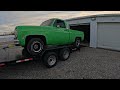 Getting a lime green square body out of storage after 8 years and it runs!
