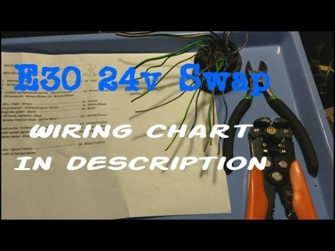 M50 Swap- Wiring 24v Harness into E30 Chassis - YouTube