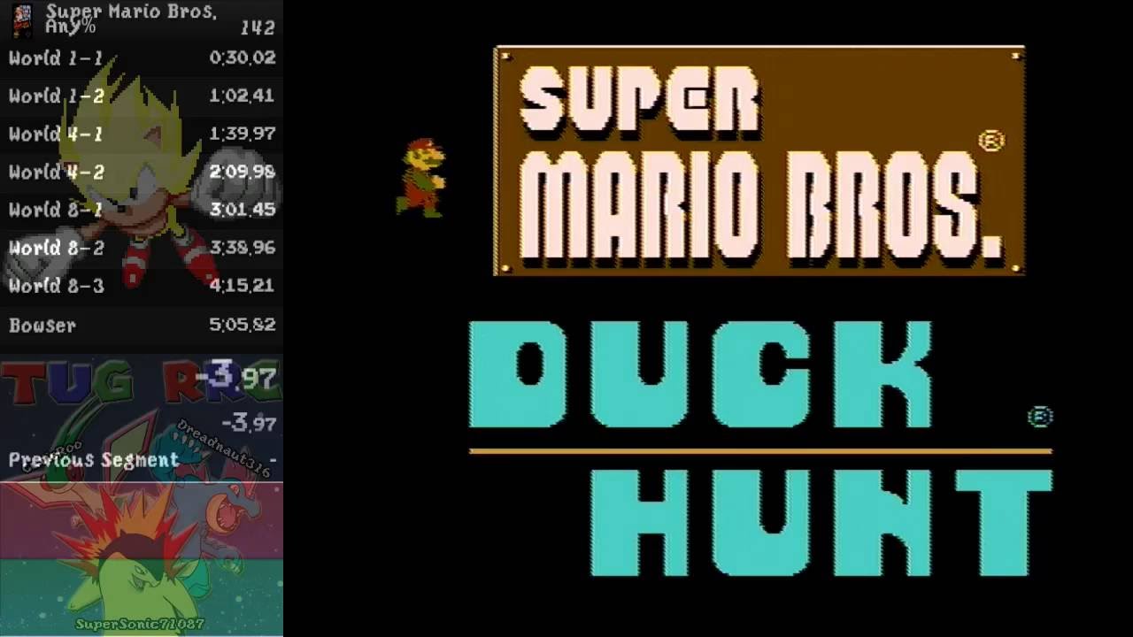 Super Mario Bros. any% Speedrun PB by SuperSonic71087 - 