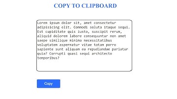 COPY TO CLIPBOARD || USING HTML, CSS AND JQUERY || WEB PROJECT