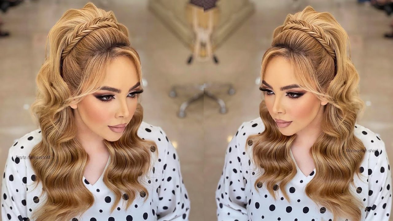 Real party & wedding hairstyle for very short & thin hair with crimping