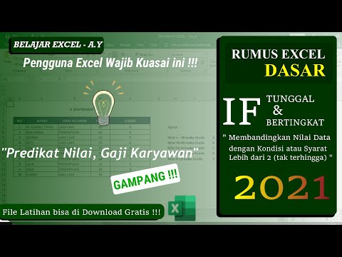 CARA MENGGUNAKAN RUMUS IF BERTINGKAT BANYAK KONDISI | Membuat Predikat Nilai Mudah & Cepat di Pahami