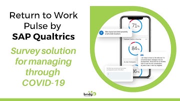 SAP Qualtrics Return to Work Pulse - a survey solution for managing through COVID-19