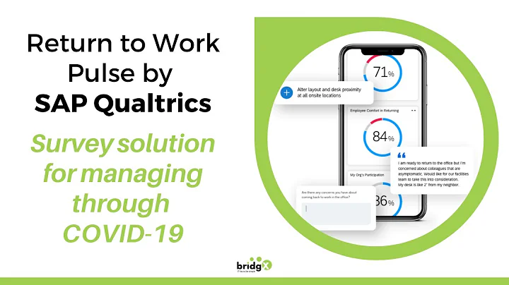 SAP Qualtrics Return to Work Pulse - a survey solution for managing through COVID-19