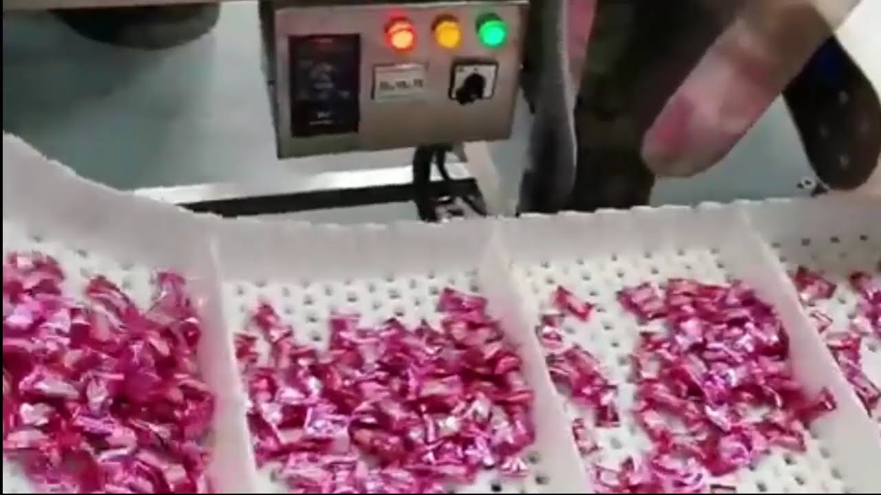 High-Speed Candy Packing Conveyor System | Automated Confectionery Production Line"