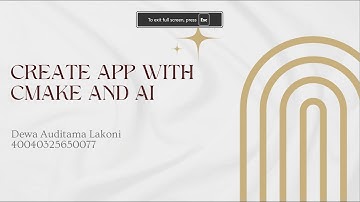 13 | Create App with Cmake and Ai