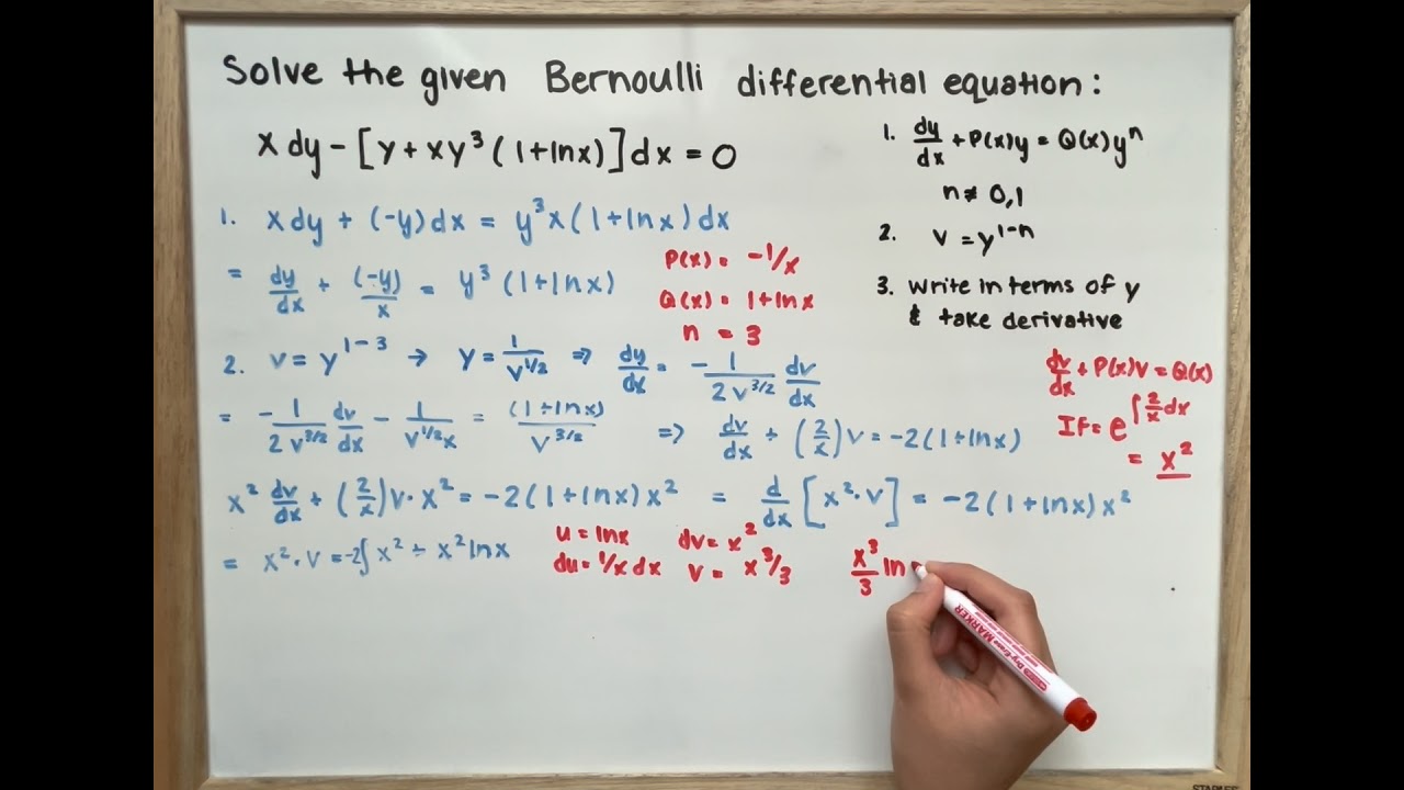 Solve The Given Differential Equation By Separation Of Variables X 2dy Dx Y Xy Y 1 1 Youtube