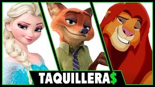 Las 10 Películas Animadas MÁS TAQUILLERAS de TODOS los Tiempos | ArturoToons
