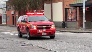 Seattle Fd Ladder 5 Battalion 6 spare And Engine 35 x2 Responding