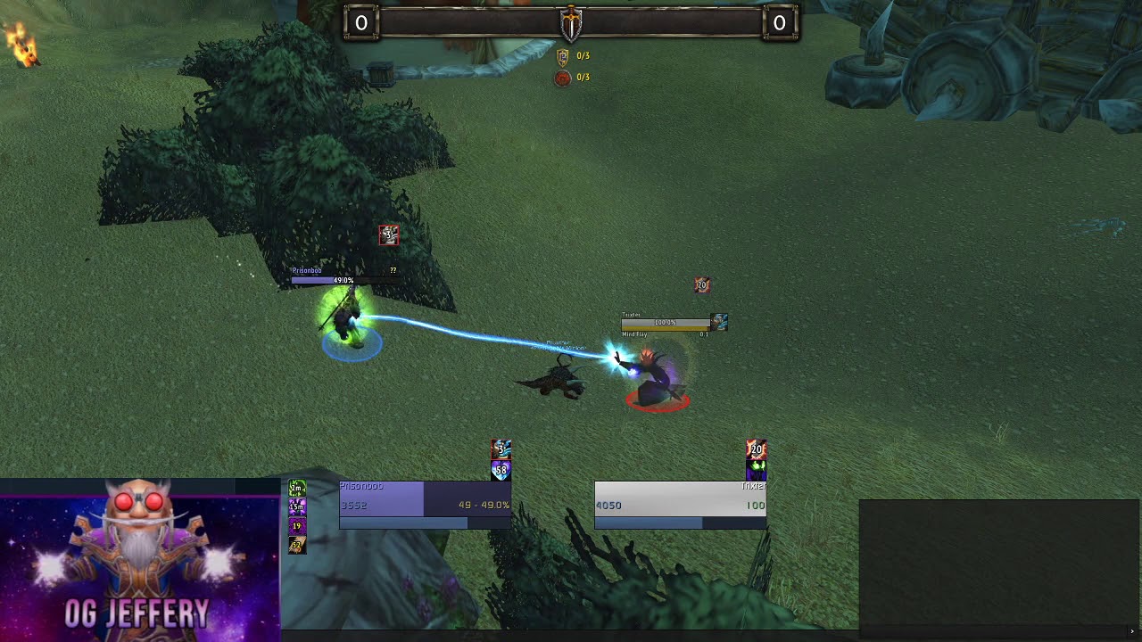 PrisonBob (warlock) vs Trixter (s priest) 1v1 Classic WoW