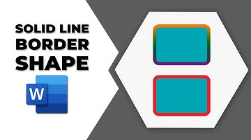 How to add solid line border to shape in word