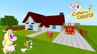 Minecraft: How To Make Cow and Chickens House Cow and Chicken Cartoon Network