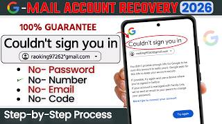 Couldn't sign you in gmail account fix 2026 | Recover google account without password