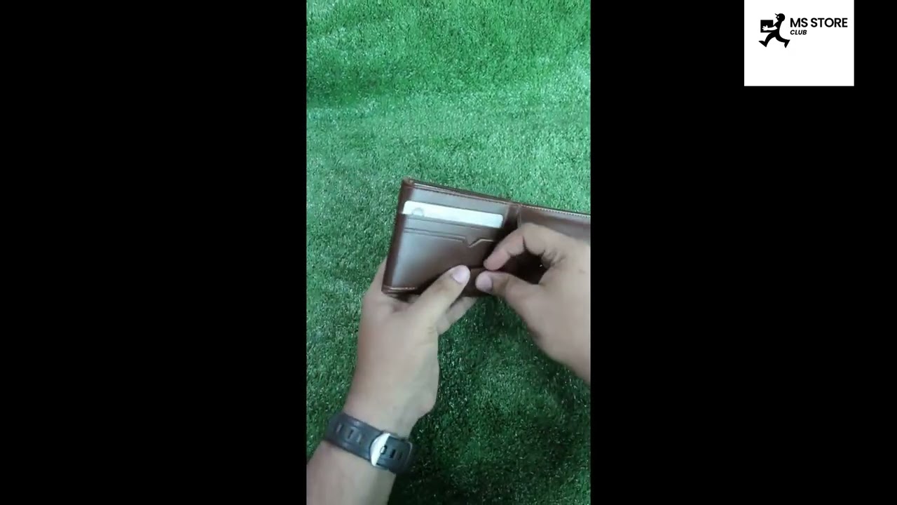 Tri-fold Cow Leather Wallet For Men