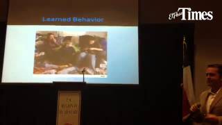 Cory Chalmers from A&E's Hoarders talking about reasons for hoarding at conference.