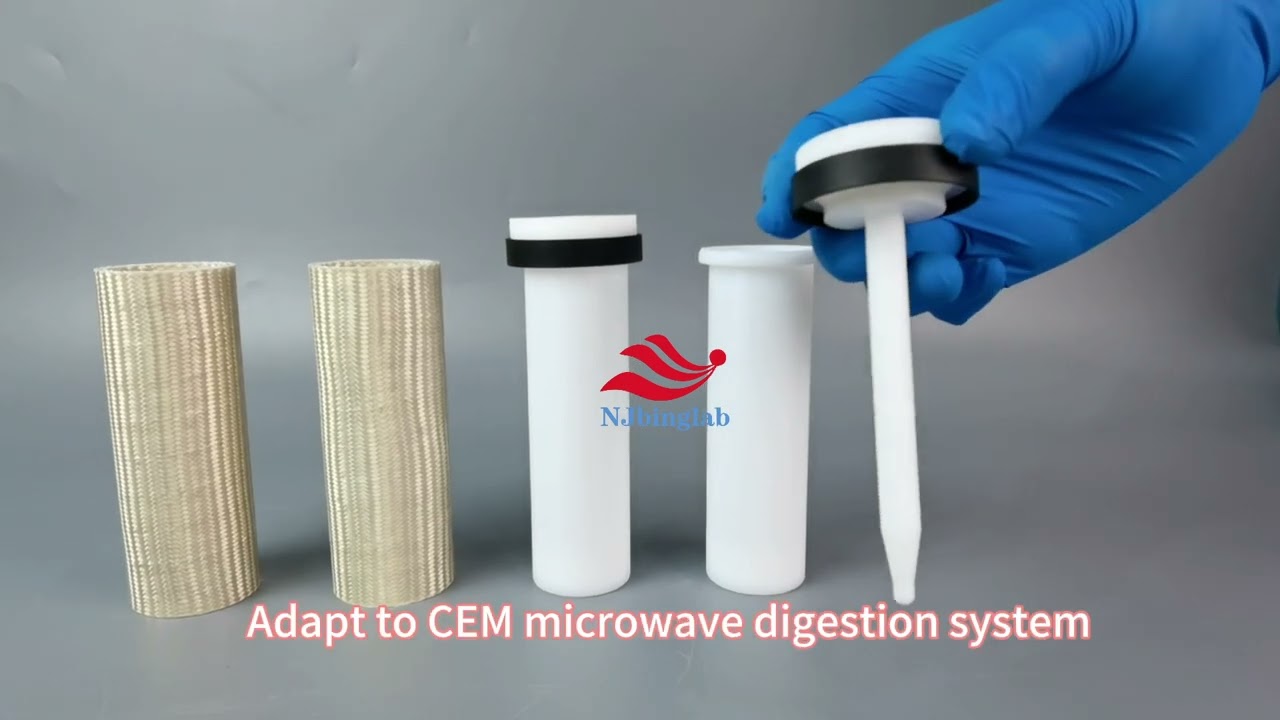 Customized microwave digestion vessels, adapted to CEM microwave digestion system