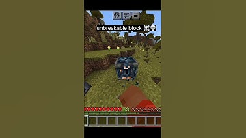 Normal block vs unbreakable block #minecraft #gaming #shorts #viralvideos