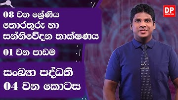 01 වන පාඩම | සංඛ්‍යා පද්ධති  -  04 වන කොටස | 08 වන ශ්‍රේණිය | Grade 08 | ICT