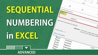 Sequential Numbering in Excel with the ROW function by Chris Menard