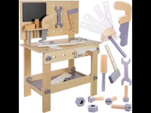 Дитяча іграшкова дерев'яна майстерня Kruzzel 24820, видео 1