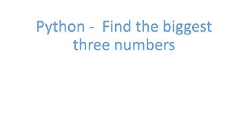 Biggest of 3 numbers in python - Tamil