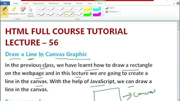 HTML LECTURE -56|Draw A Line In Canvas Graphics| Full Explanation With Example (@ECL365CLASSES
