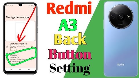 How To Redmi A3  Back Button Setting(Uzzol Technology)