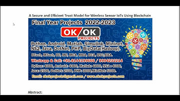 A Secure and Efficient Trust Model for Wireless Sensor IoTs Using Blockchain