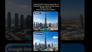 A visual comparison between Google Gemini and ChatGPT! #google #googlegemini #chatgpt #burjkhalifa
