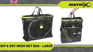 matrix Dip & Dry Mesh Net Bag Haltartó és merítőfej szárító táska - Large Nagy 58x48x23cm videó