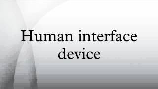 Human interface device