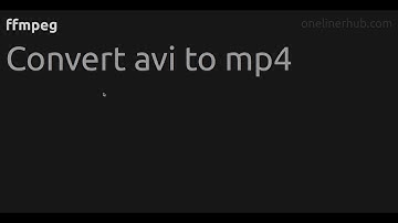 Convert avi to mp4 #ffmpeg