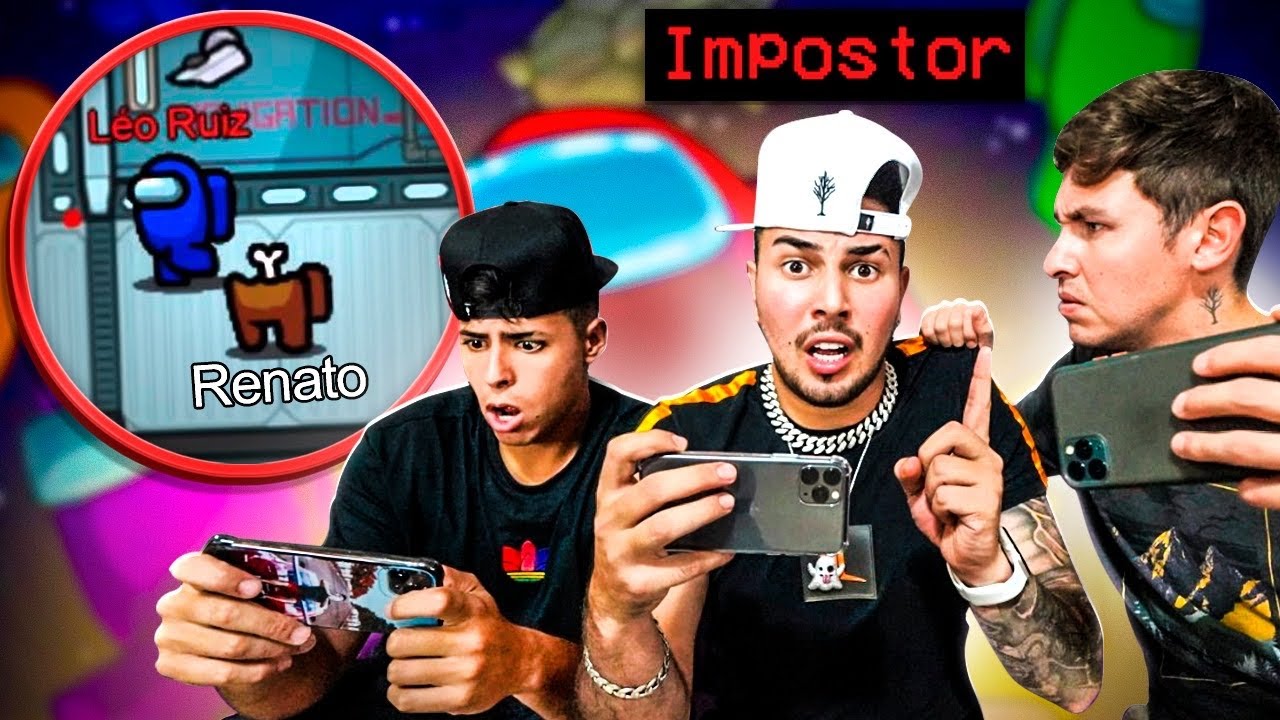 JOGANDO AMONGS COM MEUS AMIGOS !! * fui impostor ?? *