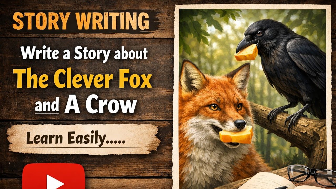 Fox Riting The Clever Fox || English Story Writing || সরল বাংলায় কথা বলতে বলতে ...