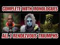 All 7 Rendezvous Triumphs and Final Lodi Monologue in the Tower - MONUMENT OF TRIUMPH [Destiny 2]
