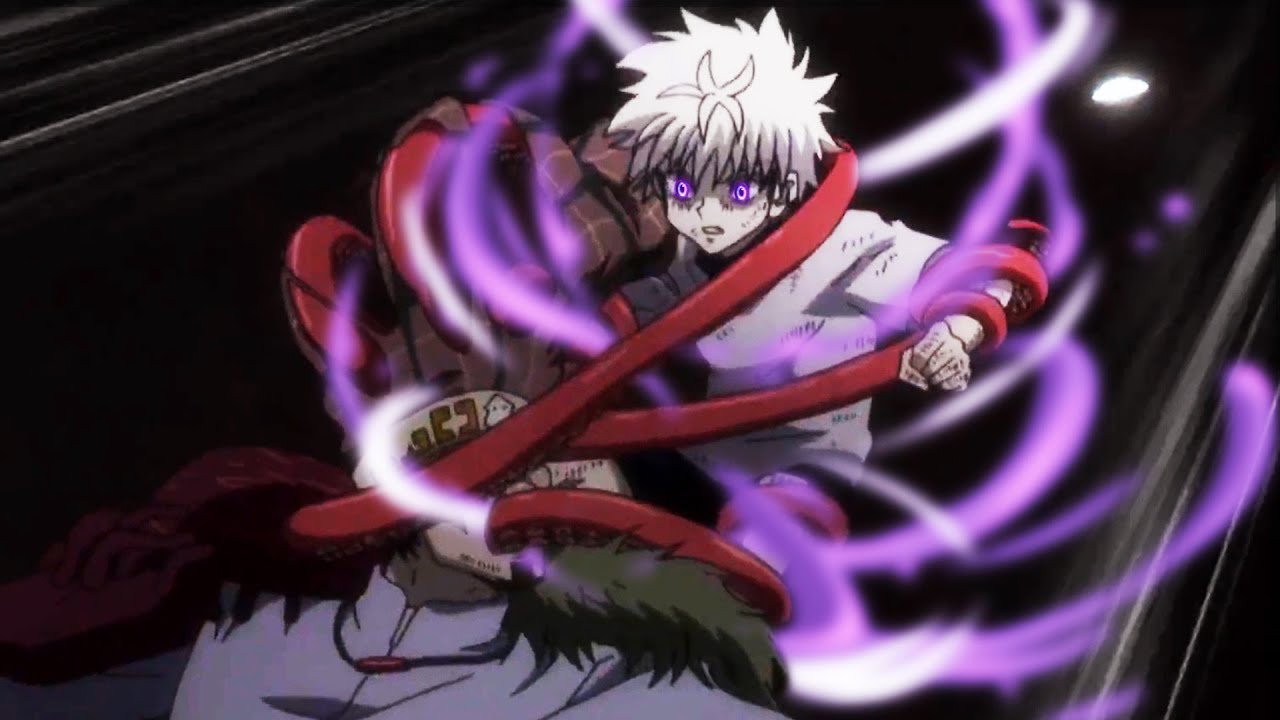 HxH『ハンター×ハンター』キルアは紫色の目を起動し、ゾルディックの毒