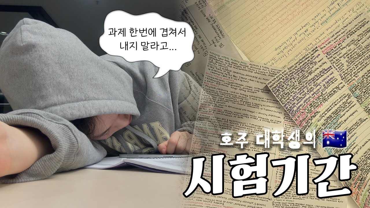 미친양 과제들은 날 갓생살게해...📚| 호주 간호 유학생의 시험기간 vlog