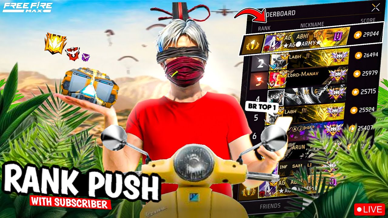 🔴[Live] Top 1 Grandmaster Push 🔥 | Free Fire Shorts Live|