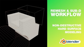 Blender Remesh & Sub-D Workflow for Non-Destructive Hard Surface Modeling [English Subtitles]