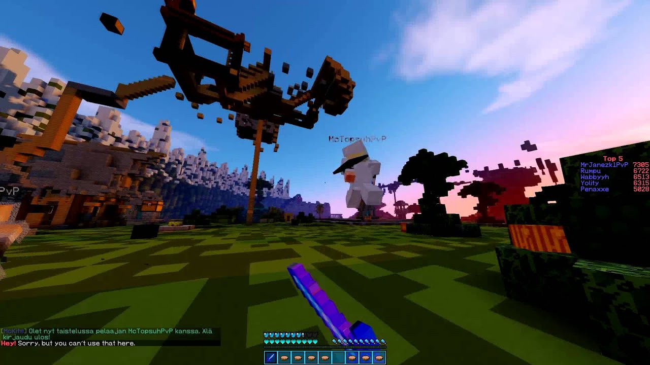 Minecraft PvP shaders test! YouTube