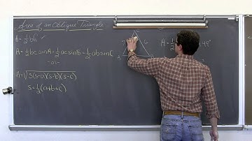Area of oblique triangles SAS SSS Heron