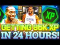 I GRINDED 85,000 XP in 24 HOURS for Galaxy Opal Kawhi Leonard in NBA 2K21 MyTeam with a BUDGET!