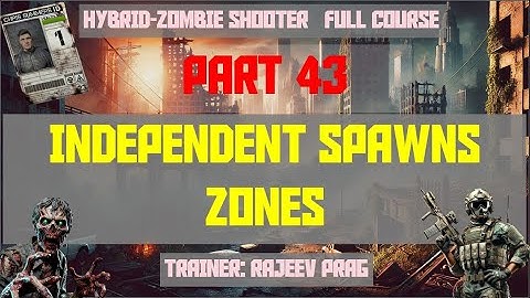 Part 43: Independant Zombie Spawn Zones | Hybrid-Zombie Shooter | Full Course