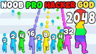 NOOB vs PRO vs HACKER vs GOD | Merge Grabber | B8 Gamer screenshot 2