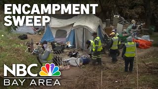 Fremont closes park for homeless encampment sweep