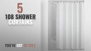 Top 10 108 Shower Curtains [2018]: InterDesign Waterproof Mold and Mildew-Resistant Fabric Shower