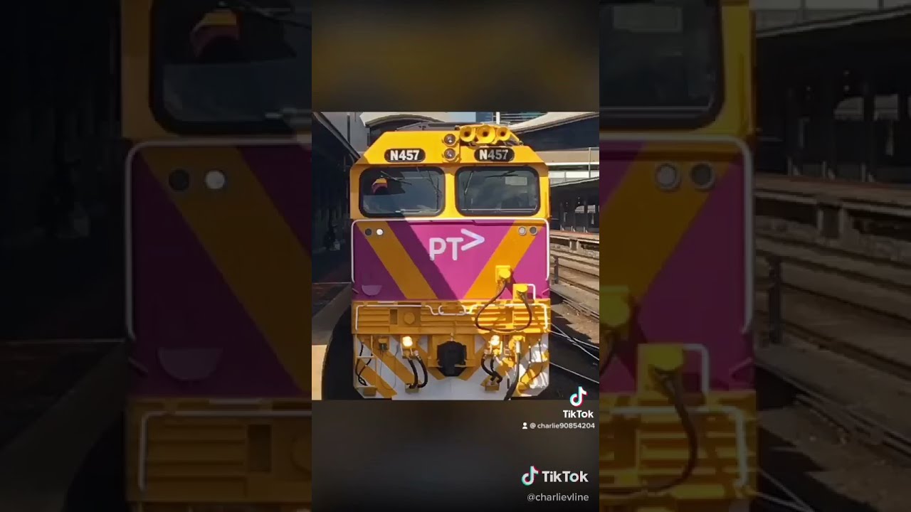 V/Line N457 City of Mildura in the New PTV Livery 