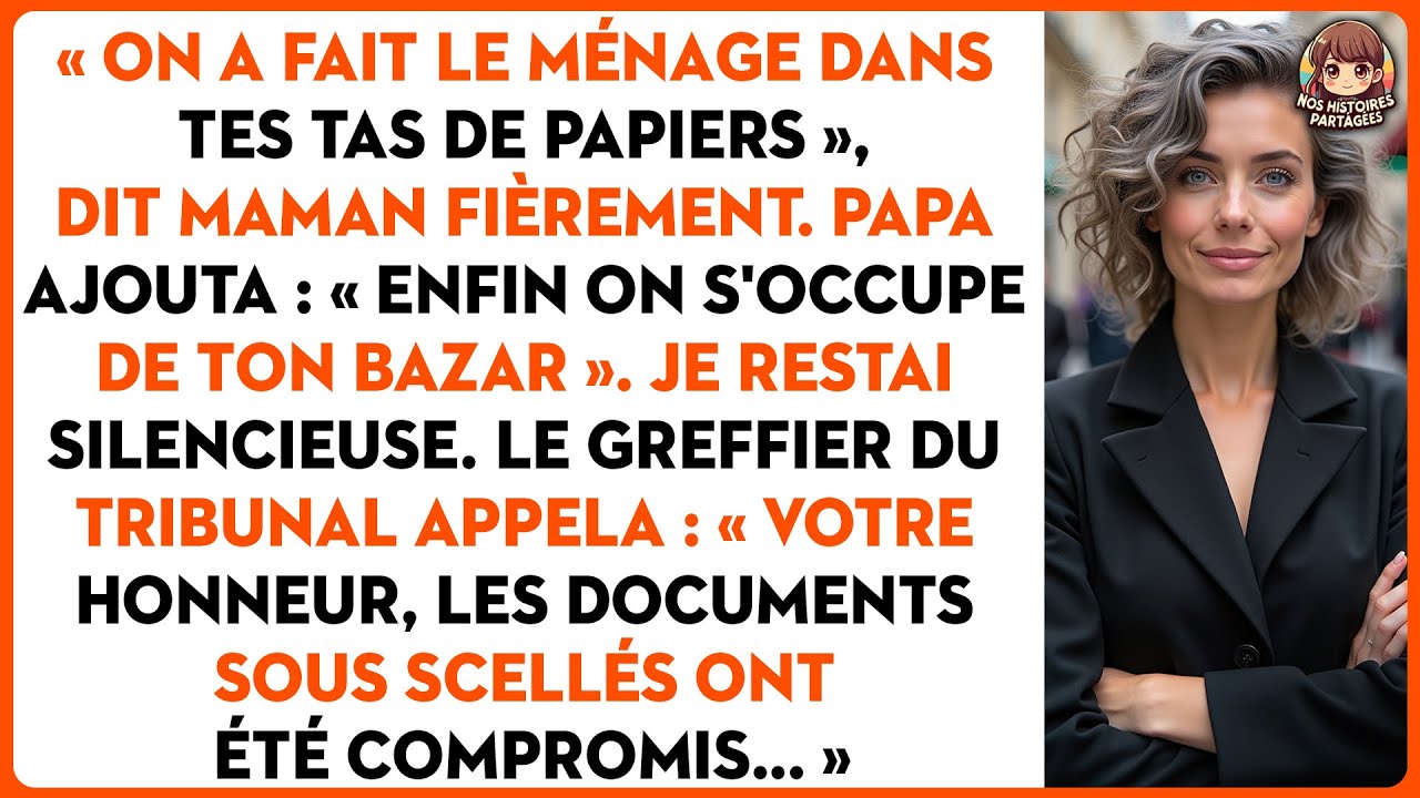 « On a fait le ménage dans tes tas de papiers », dit maman fièrement.
