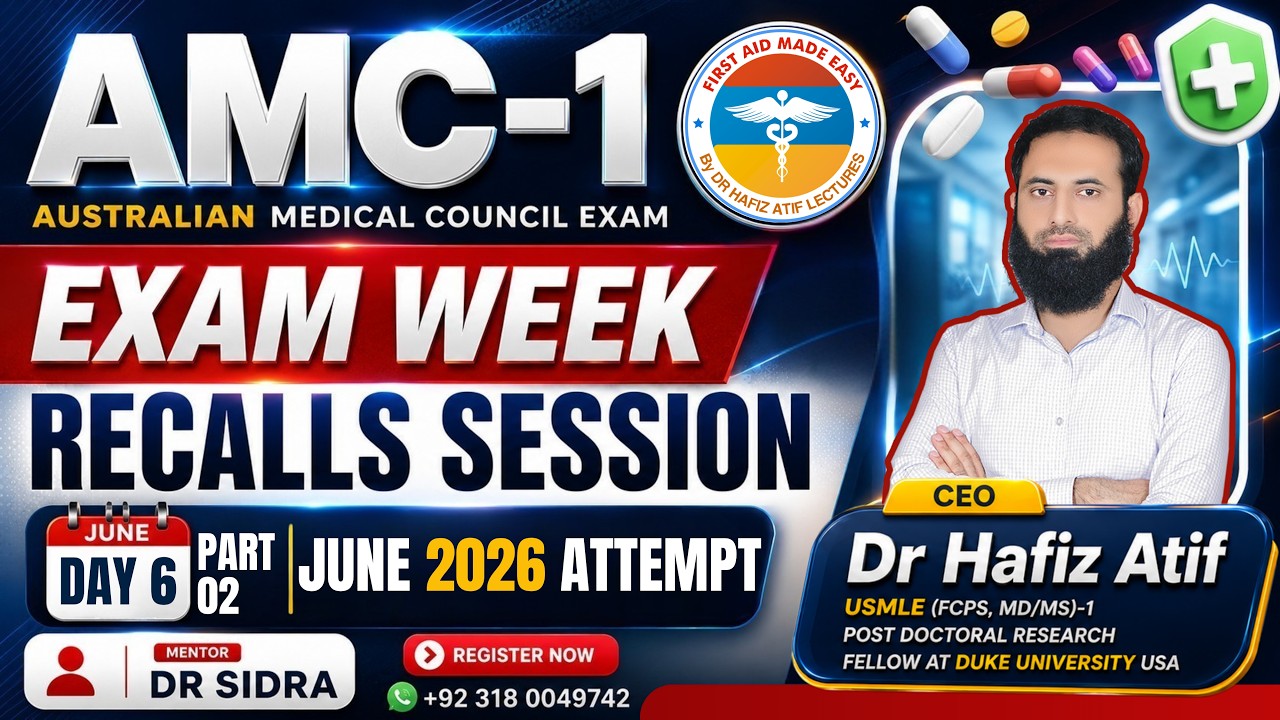 📢 AMC-1 Exam Week Recalls | June 2026 DAY 6  PART 2 | by Fame Dr Hafiz Atif #amcexam #amc