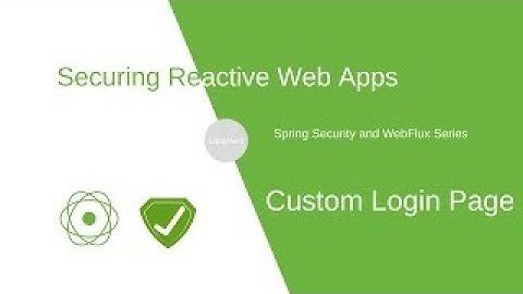 Spring Security WebFlux  -  Custom Login Page
